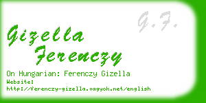 gizella ferenczy business card